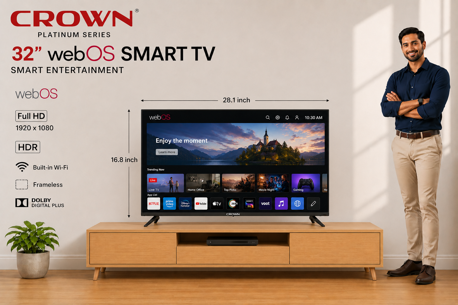 CROWN 32" INCH 4K webOS TV