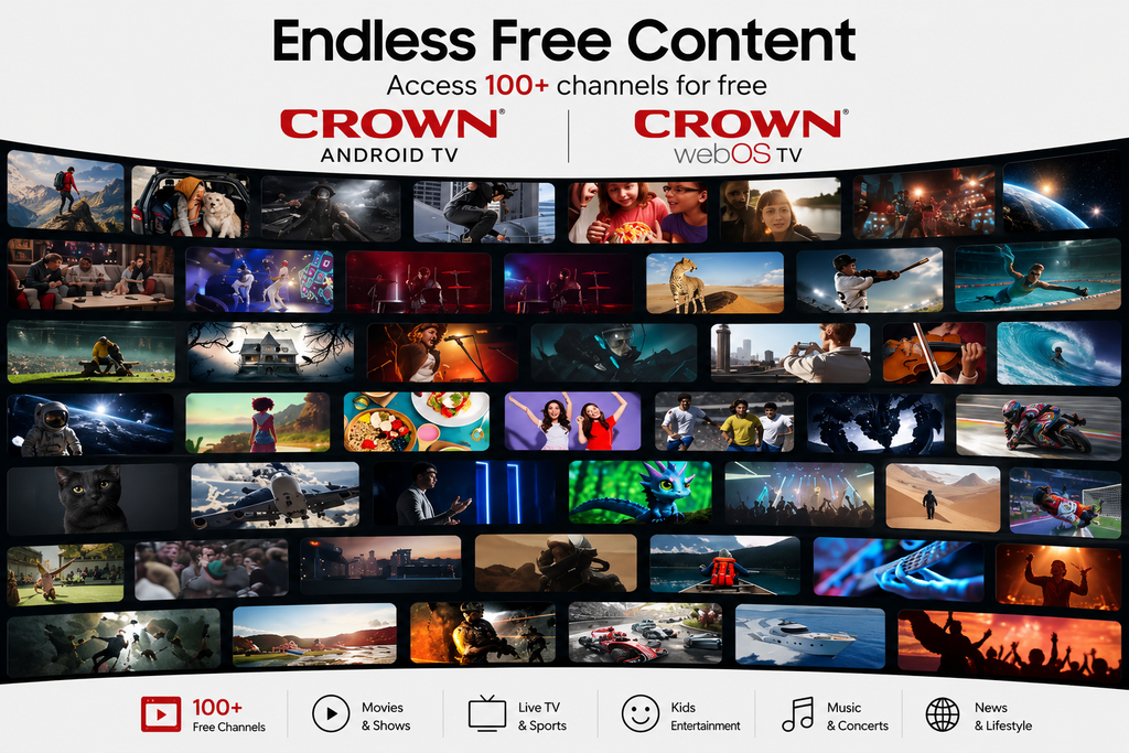 CROWN 40" INCH 4K Smart TV