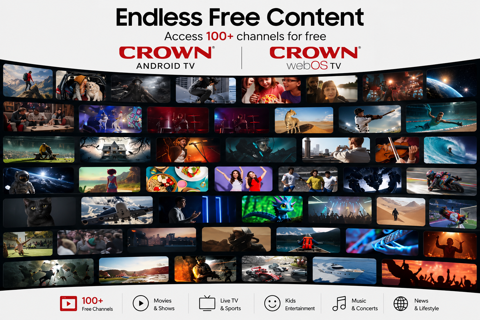 CROWN 40" INCH 4K Smart TV