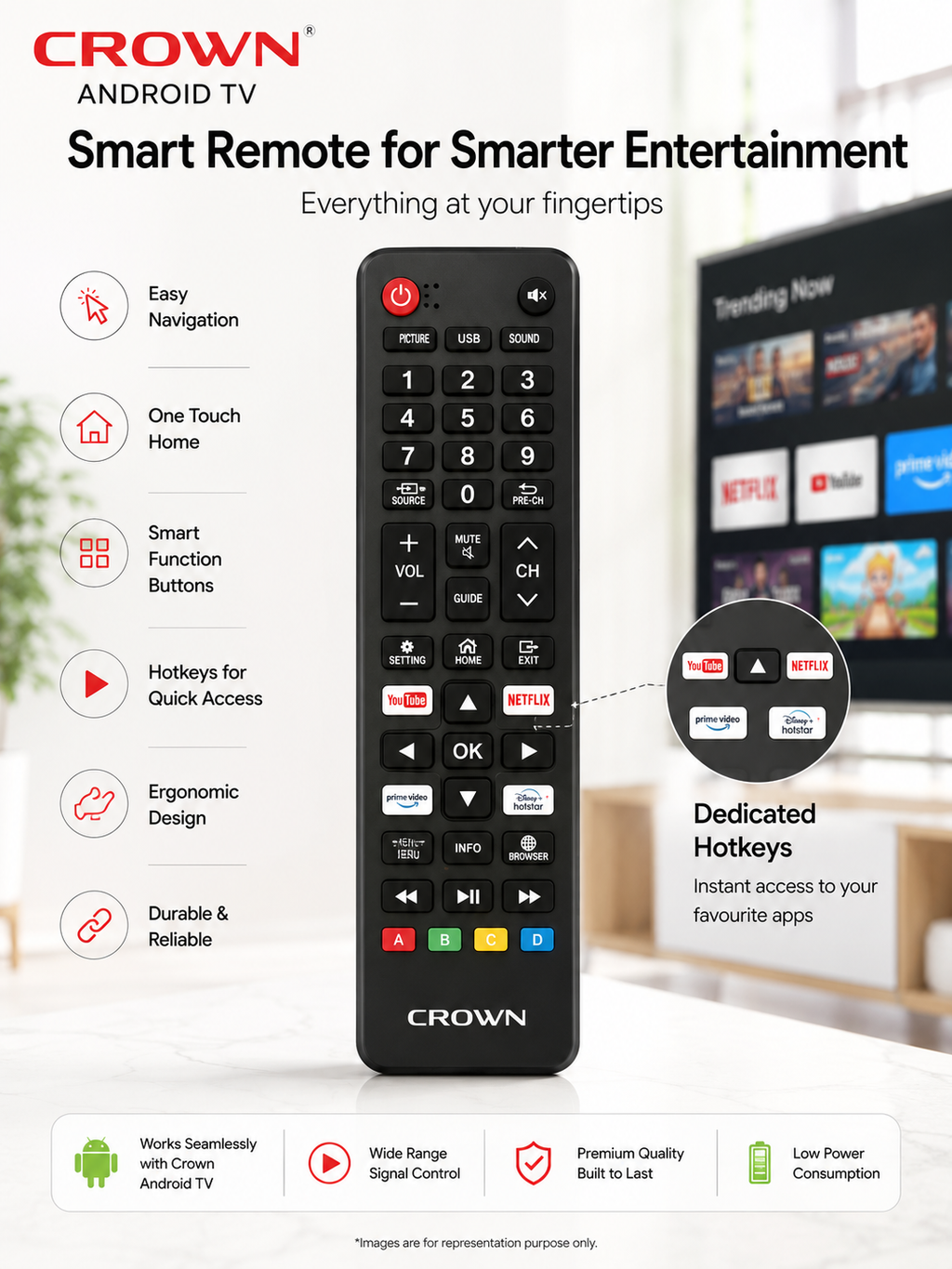 CROWN 40" INCH 4K Smart TV