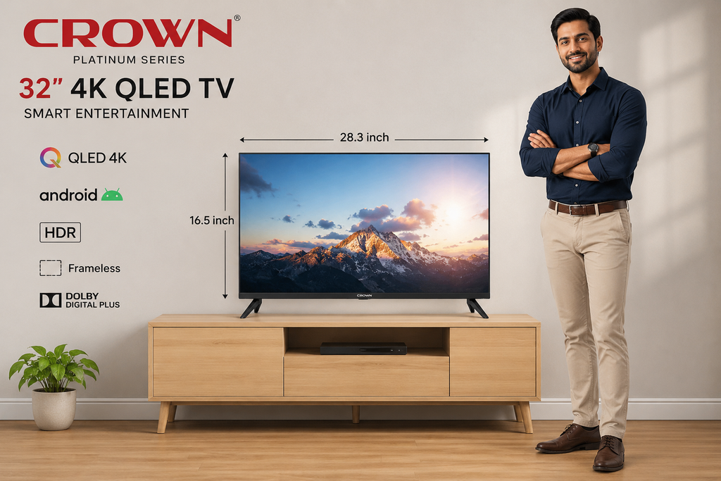 CROWN 32" 4K Smart TV