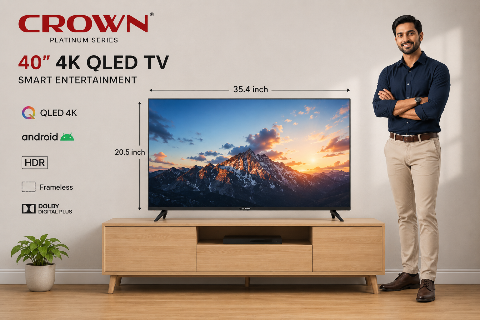 CROWN 40" 4K Smart TV